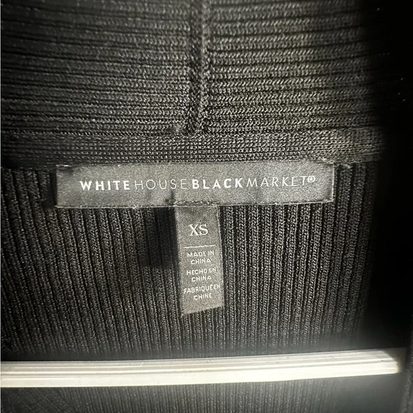 White House Black Market Elegant Black Open Cardigan - Picture 6 of 9